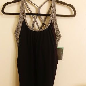 Workout Mesh Cami with Built-In Sports Bra